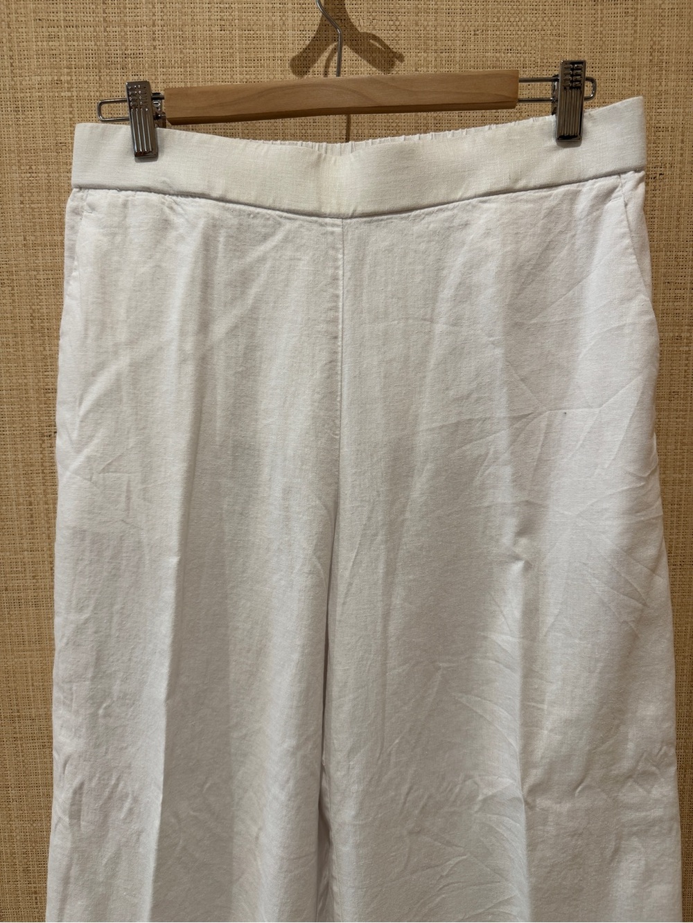 LOFT White Wide-Leg Pants